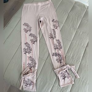 Blue Fish Ankle Wrap Tie Leggings